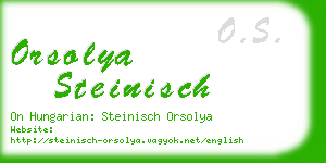 orsolya steinisch business card